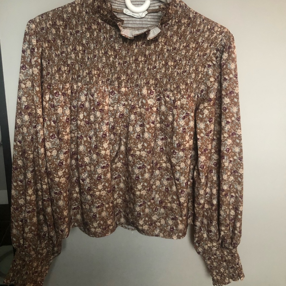 Oak and fort long sleeve blouse